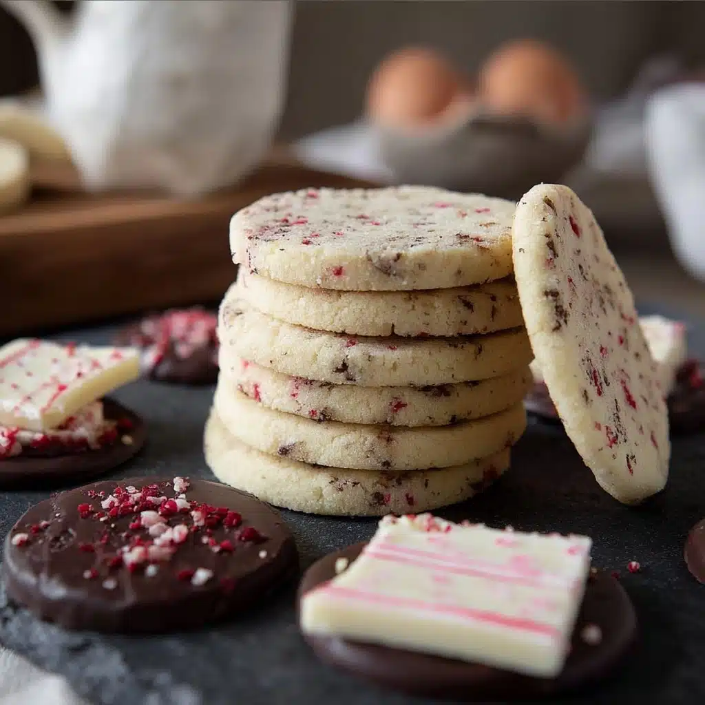 Chocolate Peppermint Bark Sugar Cookies Recipe - Recipe Image