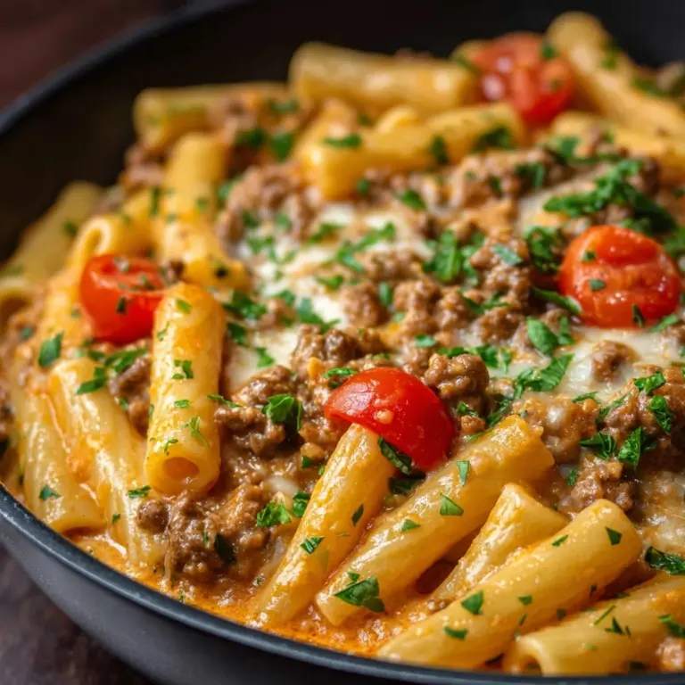 High Protein Creamy Beef Pasta Recipe