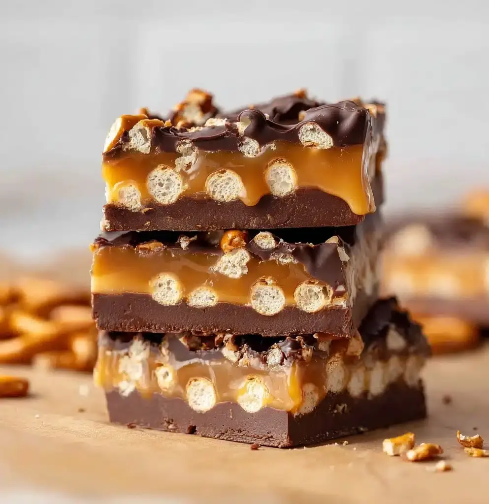 Salted caramel pretzel bark Recipe