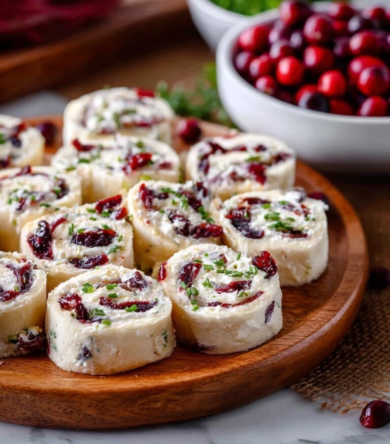Savory Christmas Cranberry Roll-Ups Recipe