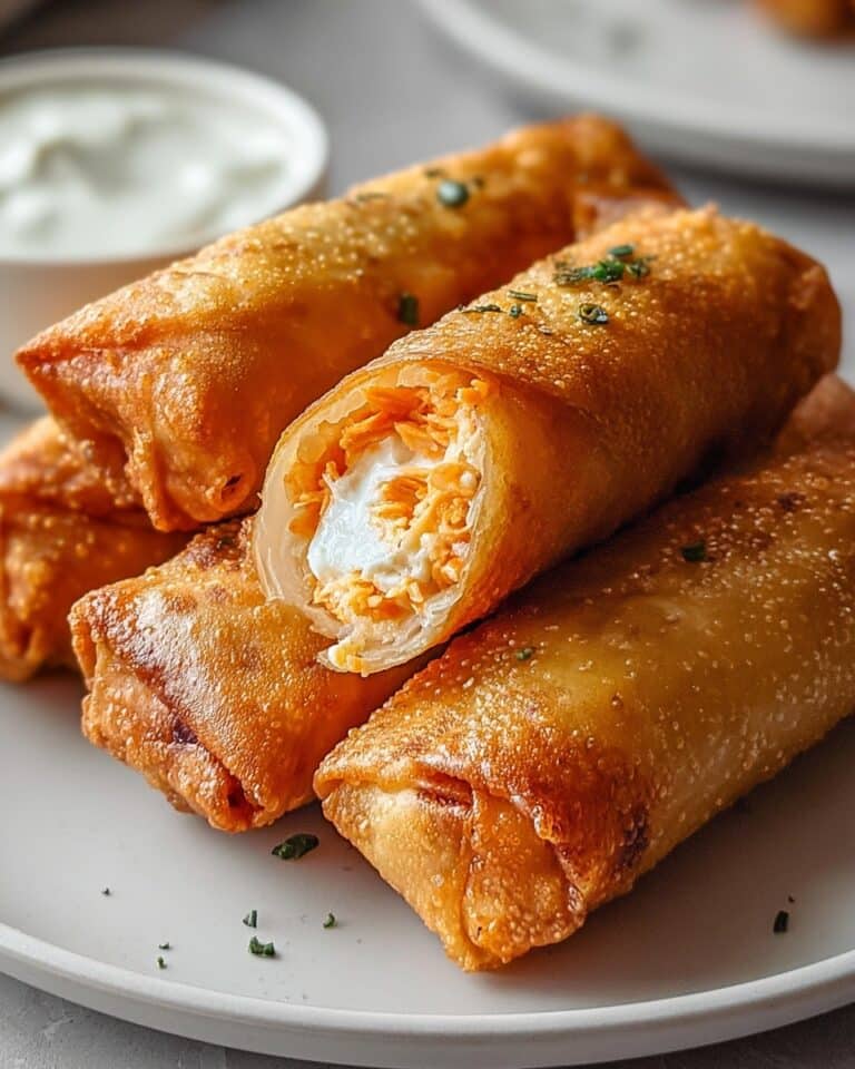 Buffalo Chicken Dip Egg Rolls Recipe