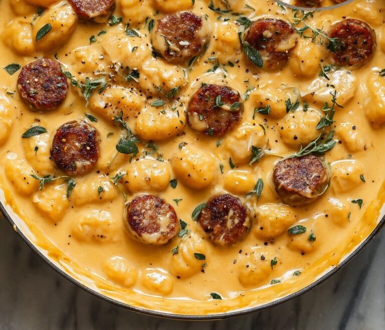 Creamy Butternut Squash Gnocchi with Italian Sausage Recipe
