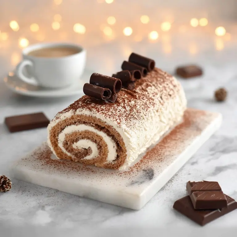 Gourmet Tiramisu Yule Log Cake Recipe