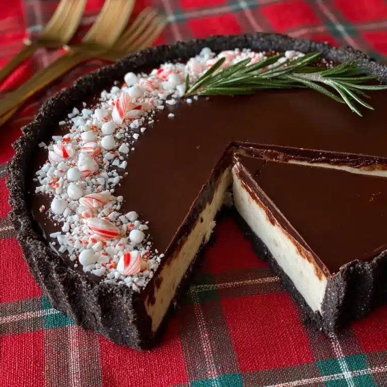 Dark Chocolate Peppermint Mousse Tart Recipe