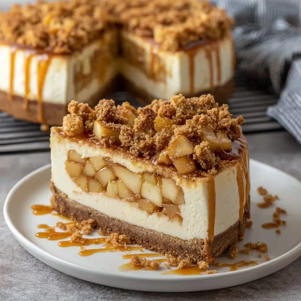 Salted Caramel Apple Pie Cheesecake Recipe - Recipe Image