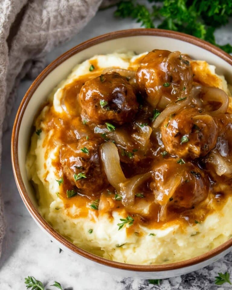 Crock Pot French Onion Meatballs Recipe
