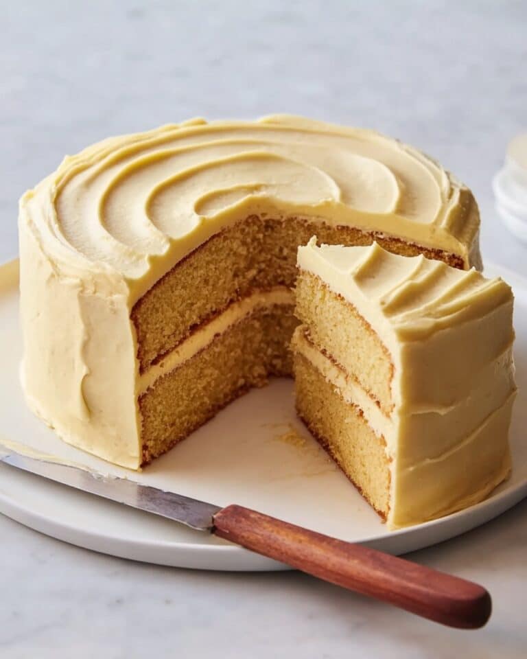 Vanilla Cake with Classic Vanilla Buttercream Recipe