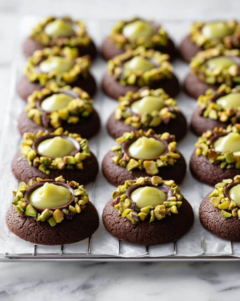Chocolate Pistachio Cream Thumbprints Recipe