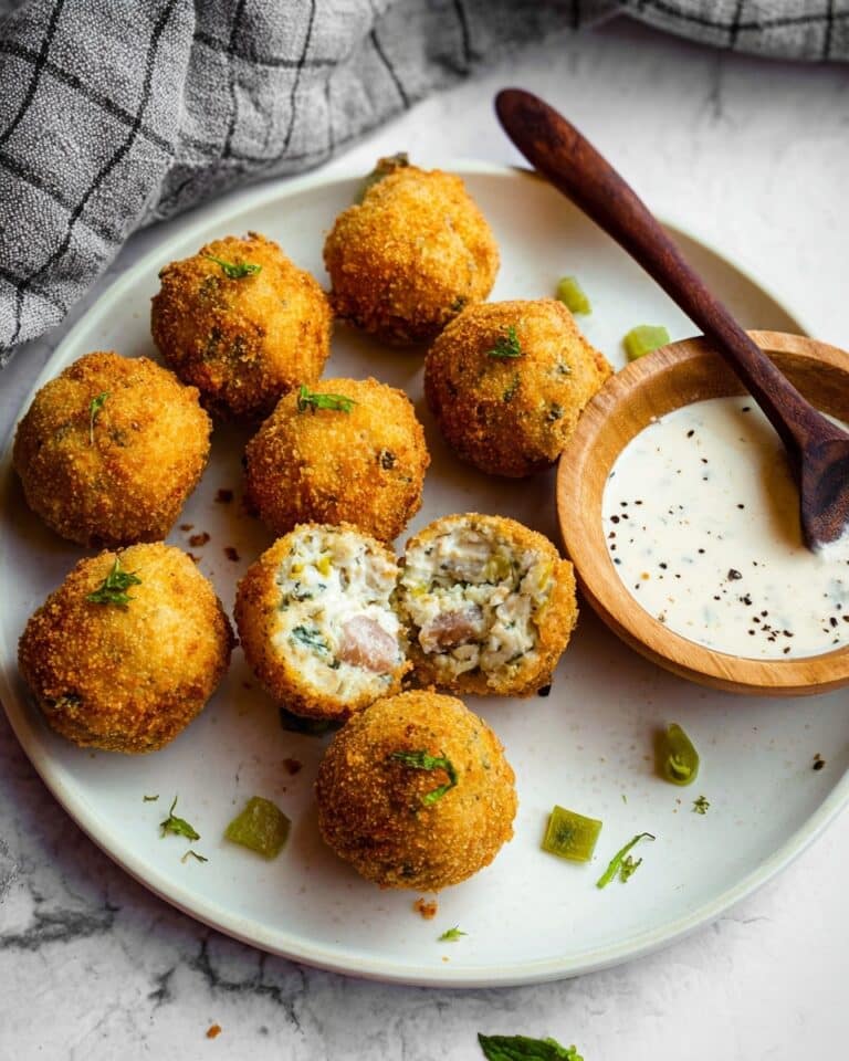 Bratwurst and Sauerkraut Balls with Mustard Dipping Sauce Recipe