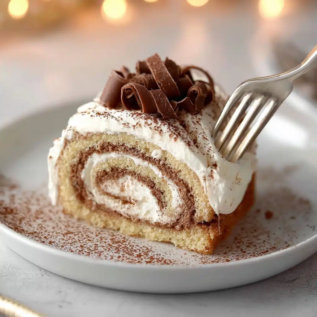 Gourmet Tiramisu Yule Log Cake Recipe - Recipe Image