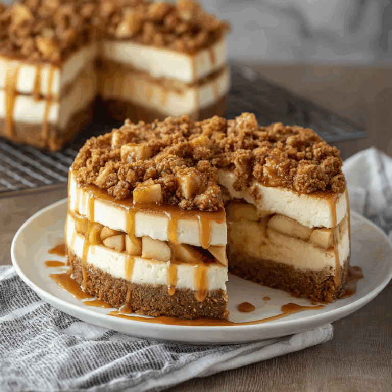 Salted Caramel Apple Pie Cheesecake Recipe