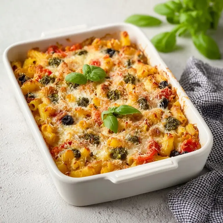 Tasty Mediterranean Vegetable Pasta Bake Recipe