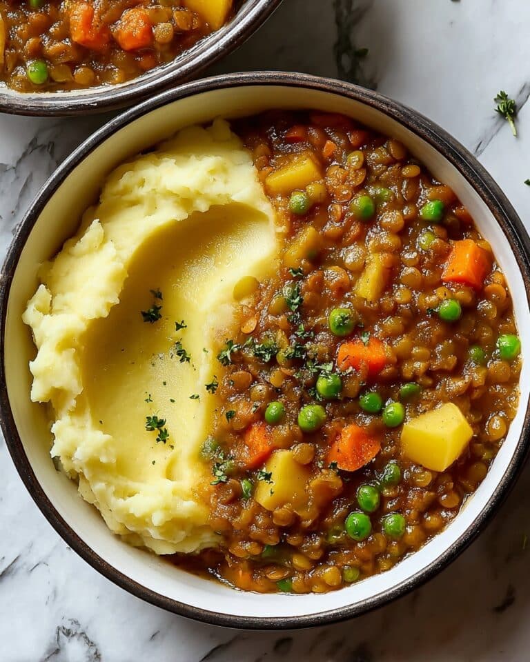 Hearty Lentil Stew with Mashed Potatoes Recipe