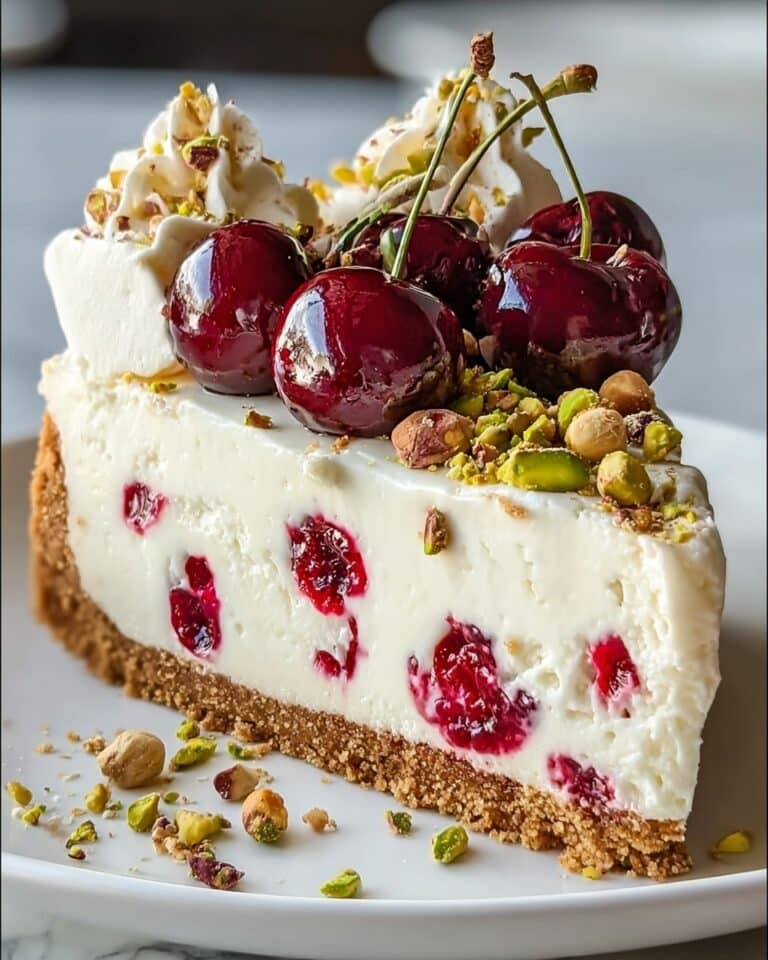 Cherry Pistachio Cheesecake Recipe