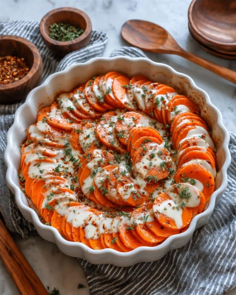 Best Scalloped Sweet Potatoes with Brown Sugar Recipe