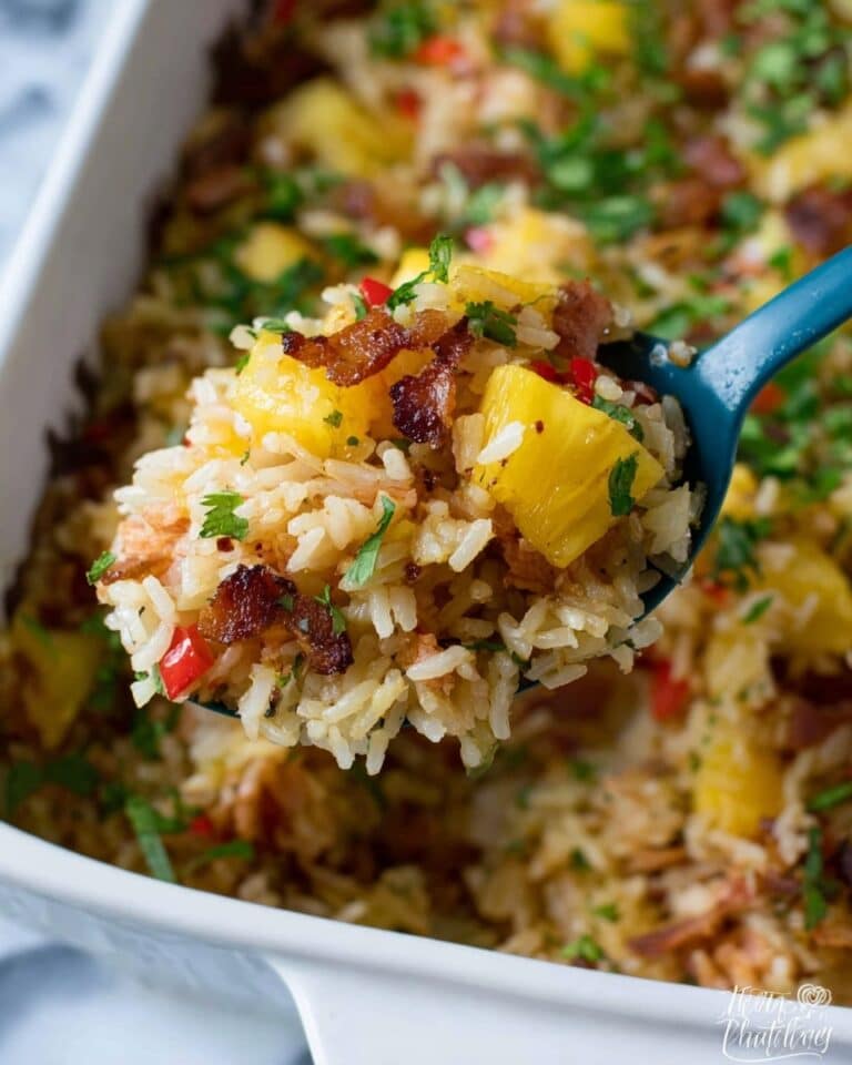 Aloha Pineapple Chicken Rice Casserole Recipe