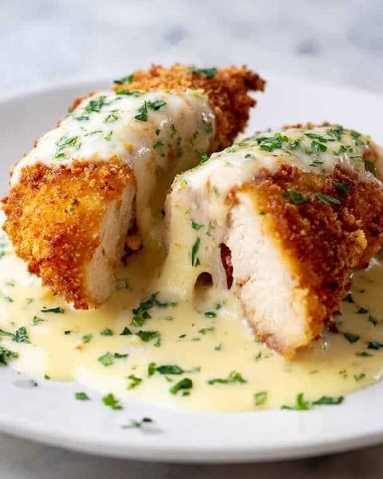 Chicken Cordon Bleu with Swiss Cheese Sauce Recipe