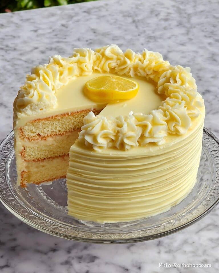Creamy Lemon Cheesecake Cake Recipe