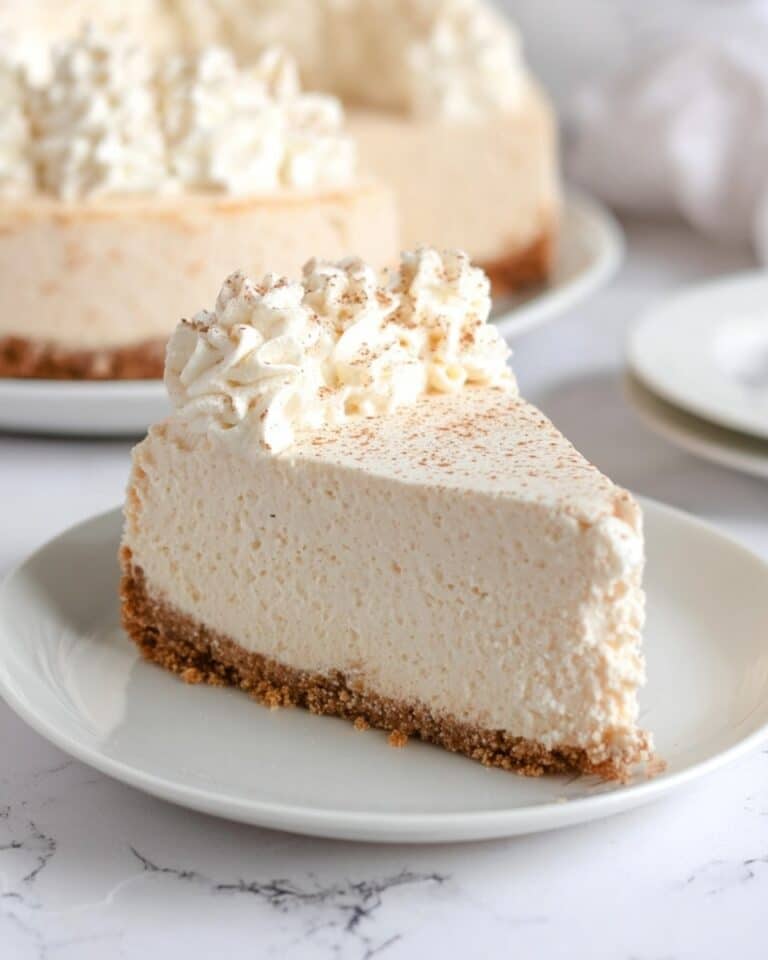 No Bake Eggnog Cheesecake with Gingersnap Crust Recipe