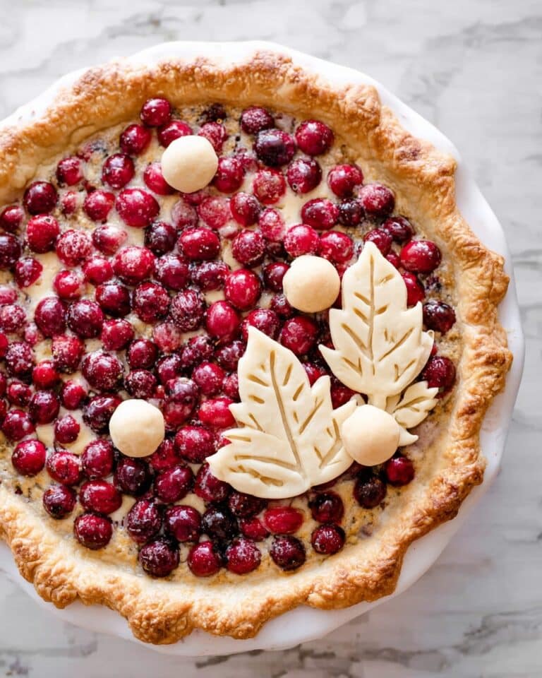 Cranberry Orange Custard Pie Recipe