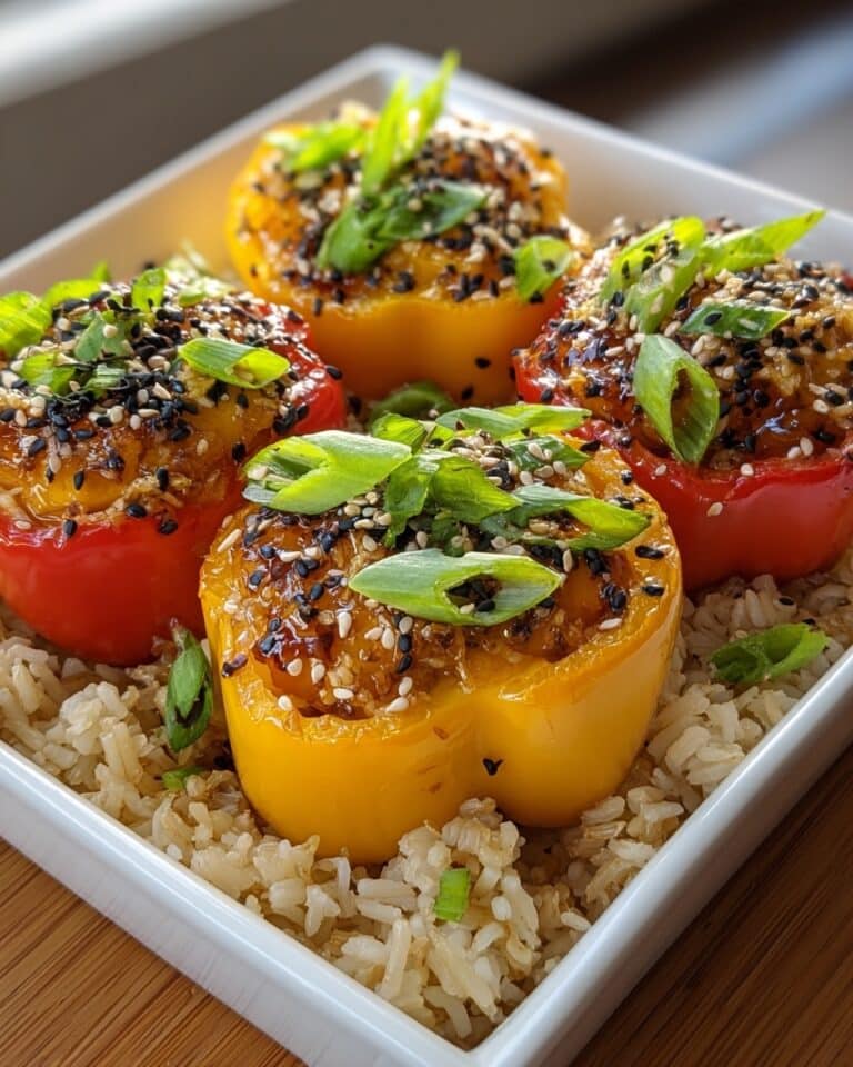 Teriyaki Pineapple Chicken & Rice Stuffed Peppers Recipe