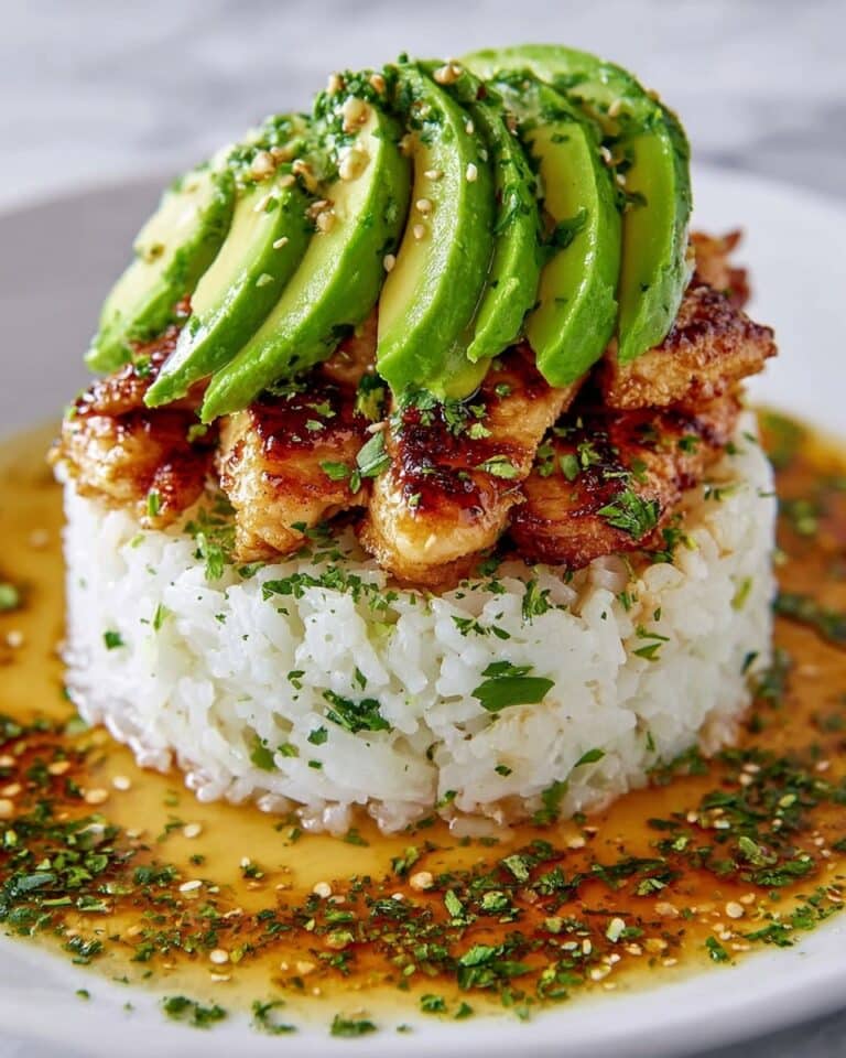 Honey Lime Chicken & Avocado Rice Stack Recipe