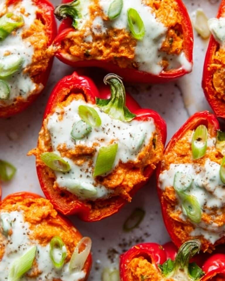 Buffalo Chicken Stuffed Peppers – Dairy Free & Low Carb Recipe