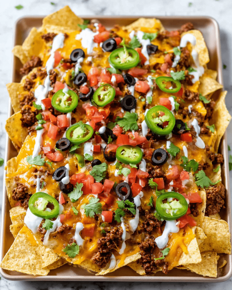 Sheet Pan Nachos with Taco Beef, Cheese, and Fresh Toppings Recipe