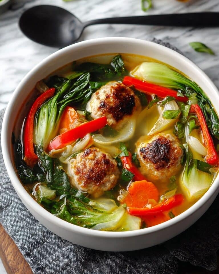 Vietnamese Chicken Meatball Soup with Bok Choy Recipe