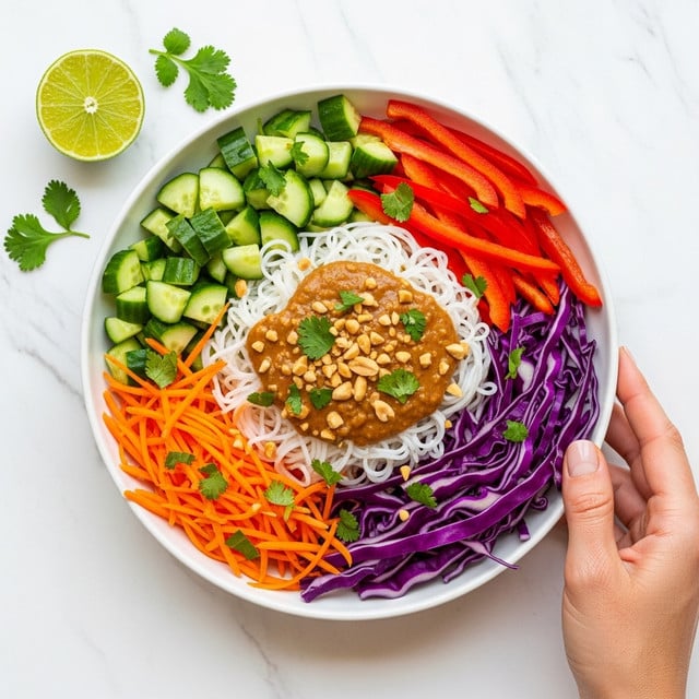 Spring Roll Salad with Peanut Sauce Recipe