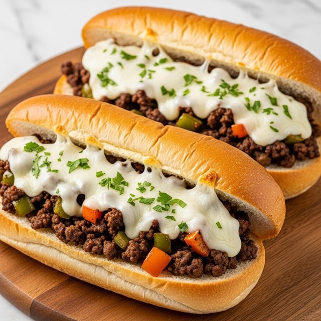Ground Beef Philly Cheesesteaks Recipe