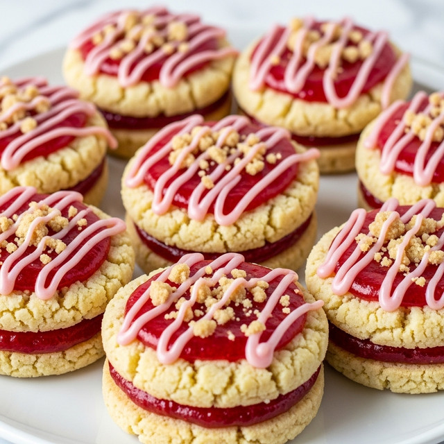 Strawberry Cookies with Freeze-Dried Strawberries and Crunch Topping Recipe