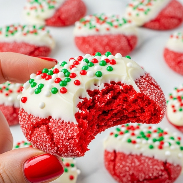 Snow-Capped Red Velvet Sugar Cookies Recipe
