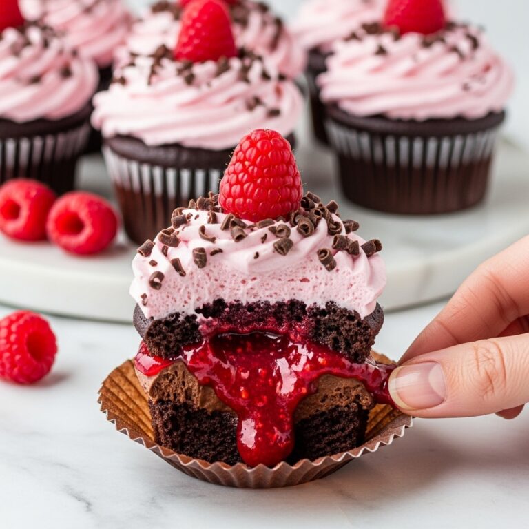 Raspberry Chocolate Lava Cupcakes Recipe