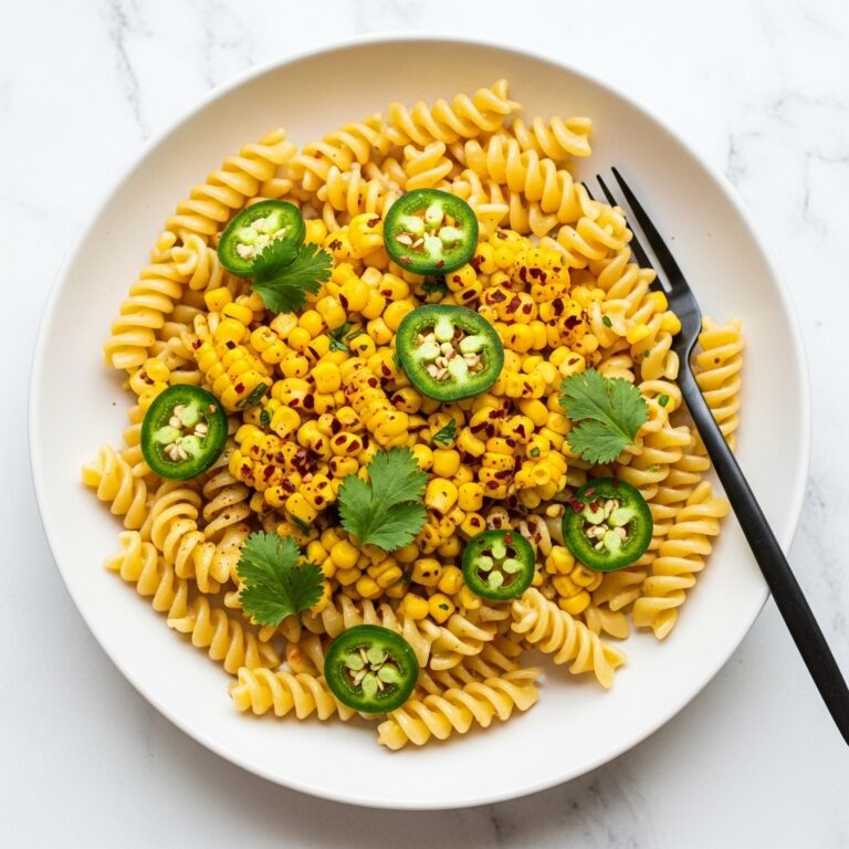 Creamy Lime Corn Pasta Salad with Cotija and Cilantro Recipe