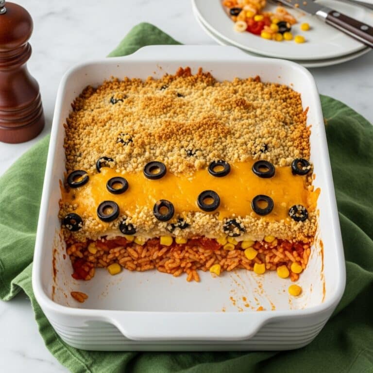 Grandma’s Cheesy Beef and Rice Casserole Recipe