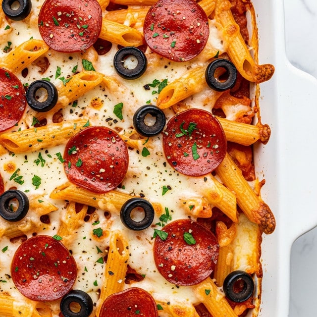 Cottage Cheese Pizza Pasta Bake Recipe