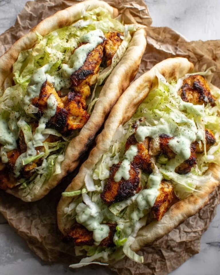 Sheet Pan Chicken Pitas with Herby Ranch Slaw and Avocado Recipe