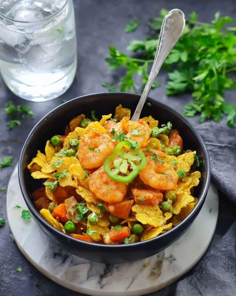 Easy Sri Lankan Shrimp Kottu Roti Recipe