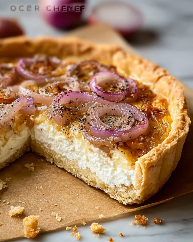Onion Cottage Cheese Tart Recipe
