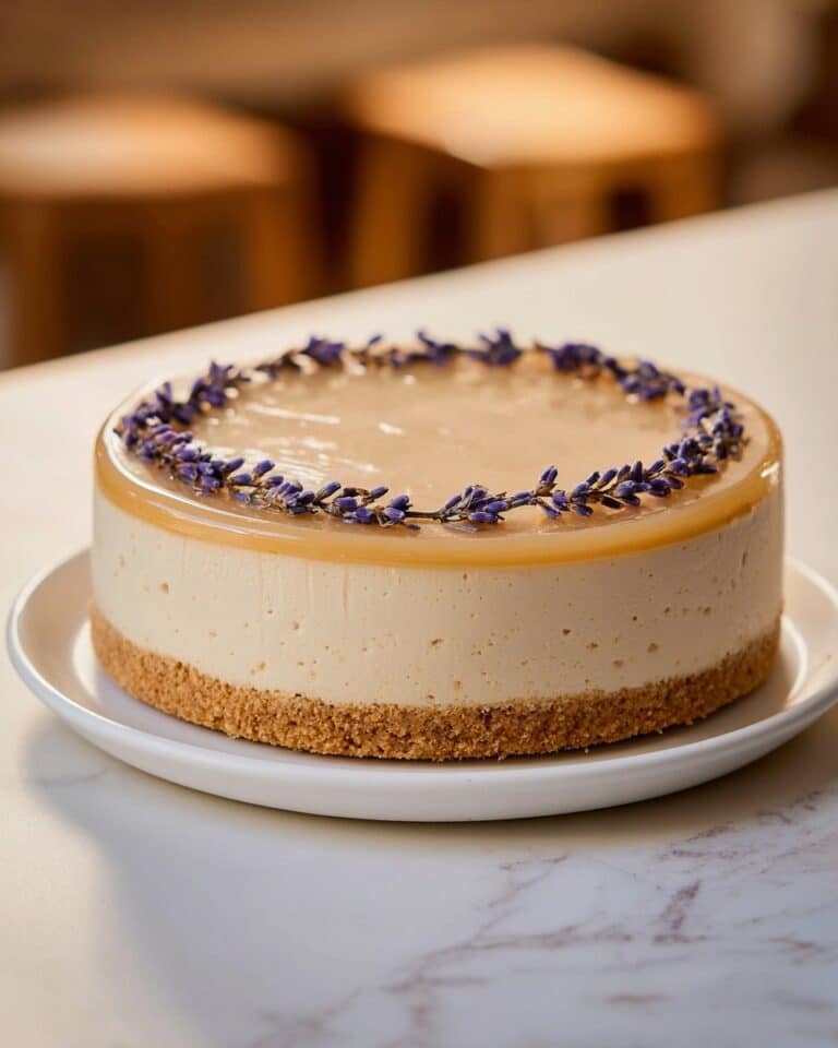 Delicate No-Bake Honey Lavender Cheesecake Recipe