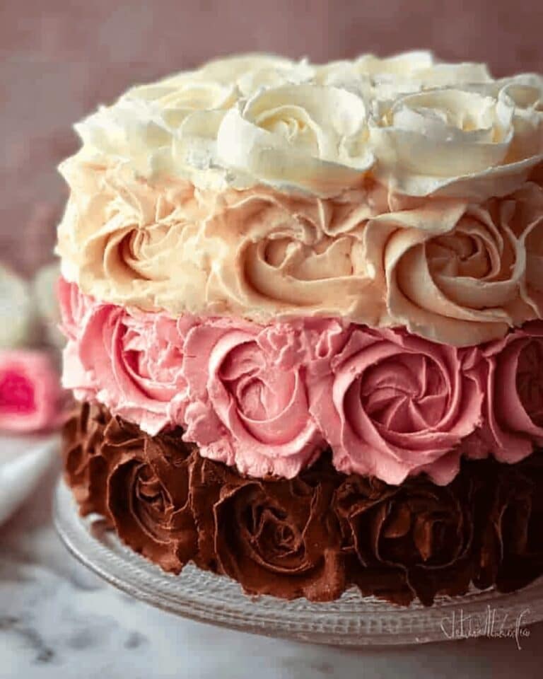Neapolitan Rose Cake Recipe