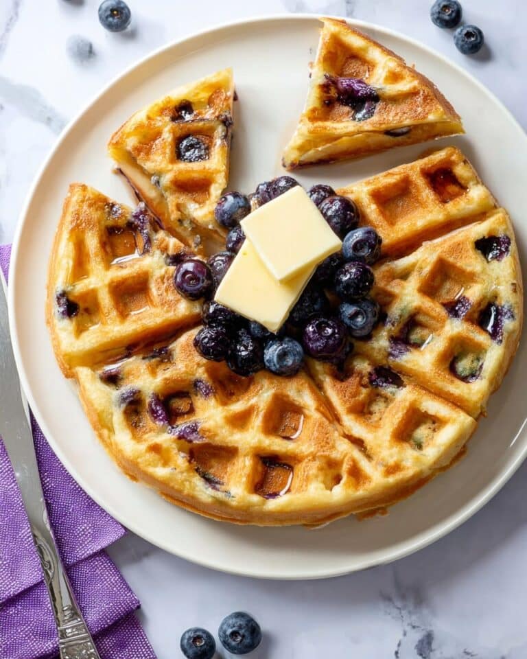 Blueberry Zucchini Whole Wheat Oat Waffles Recipe
