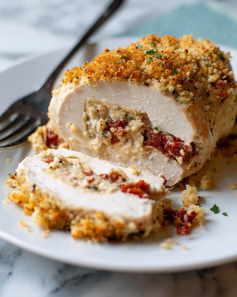 The image shows several round, golden-brown biscuits with a rough, crumbly texture on top, baked on a baking sheet lined with parchment paper. Each biscuit has a slightly cracked surface with small green herb flakes visible, and one biscuit in the front is garnished with a small sprig of fresh rosemary and a few white crumbles. The biscuits have a light, flakey inside that is evident near the bottom edges. The background is a white marbled texture. photo taken with an iphone --ar 4:5 --v 7