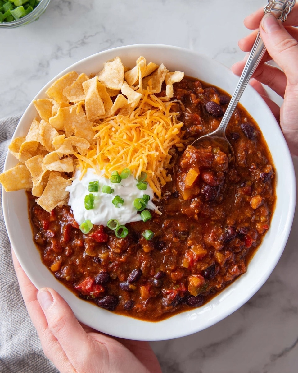 The dish is a square piece of baked casserole with three visible layers. The top layer is golden yellow and slightly crumbly with small melted cheese spots and a textured surface. The middle layer is creamy white with green leafy bits evenly mixed, showing a smooth, soft texture. The bottom layer is similar to the top but softer and mixed with green leaves. The casserole sits on a plain white plate on a white marbled surface, with a silver fork beside it and a small green leaf for garnish in the background. photo taken with an iphone --ar 4:5 --v 7