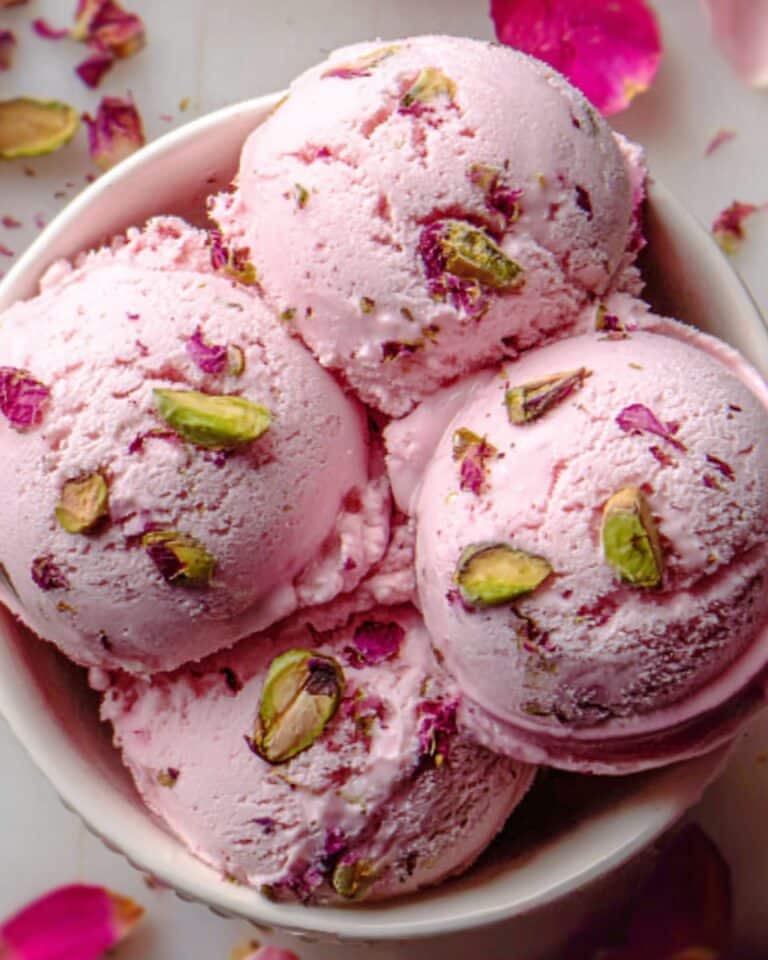 Rose Pistachio Ice Cream Recipe