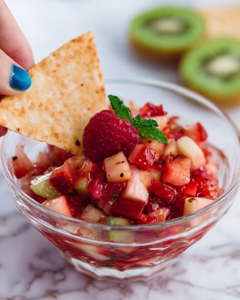 Fruit Salsa with Cinnamon Sugar Tortilla Chips Recipe