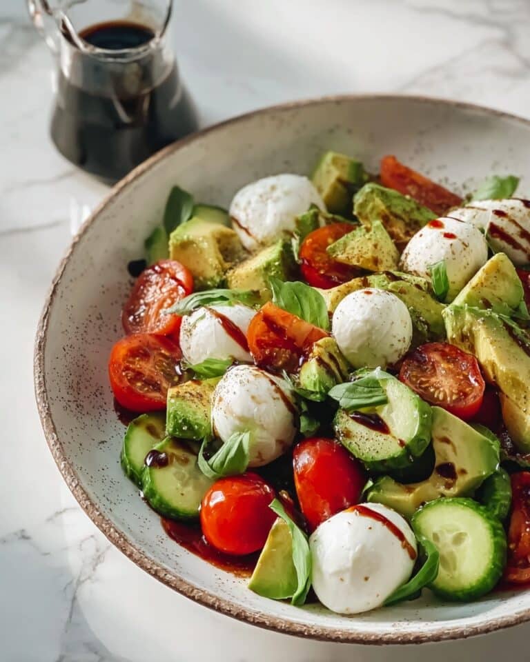 Easy Cucumber Mozzarella Salad Recipe