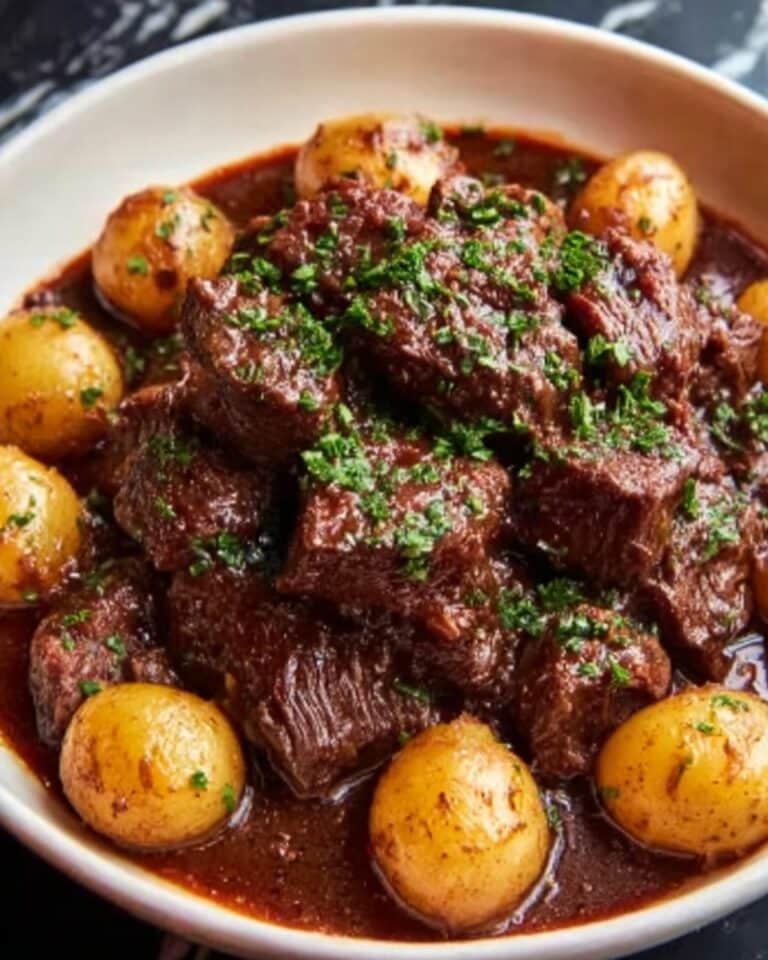 Slow Cooker Garlic Butter Beef with Potatoes Recipe