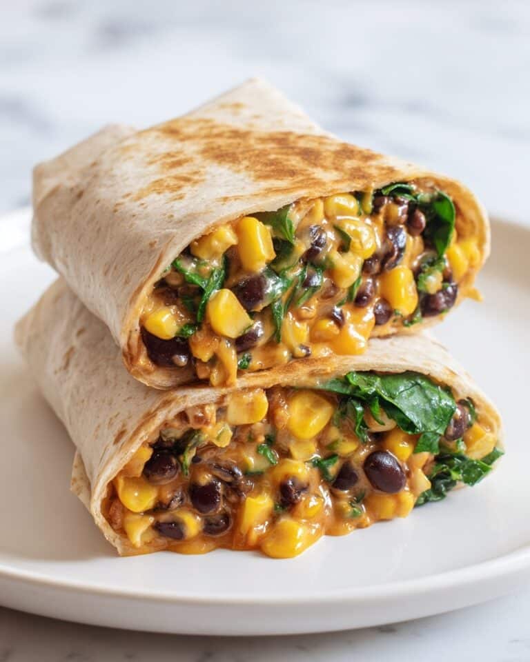 15 Minute Black Bean and Spinach Burritos Recipe
